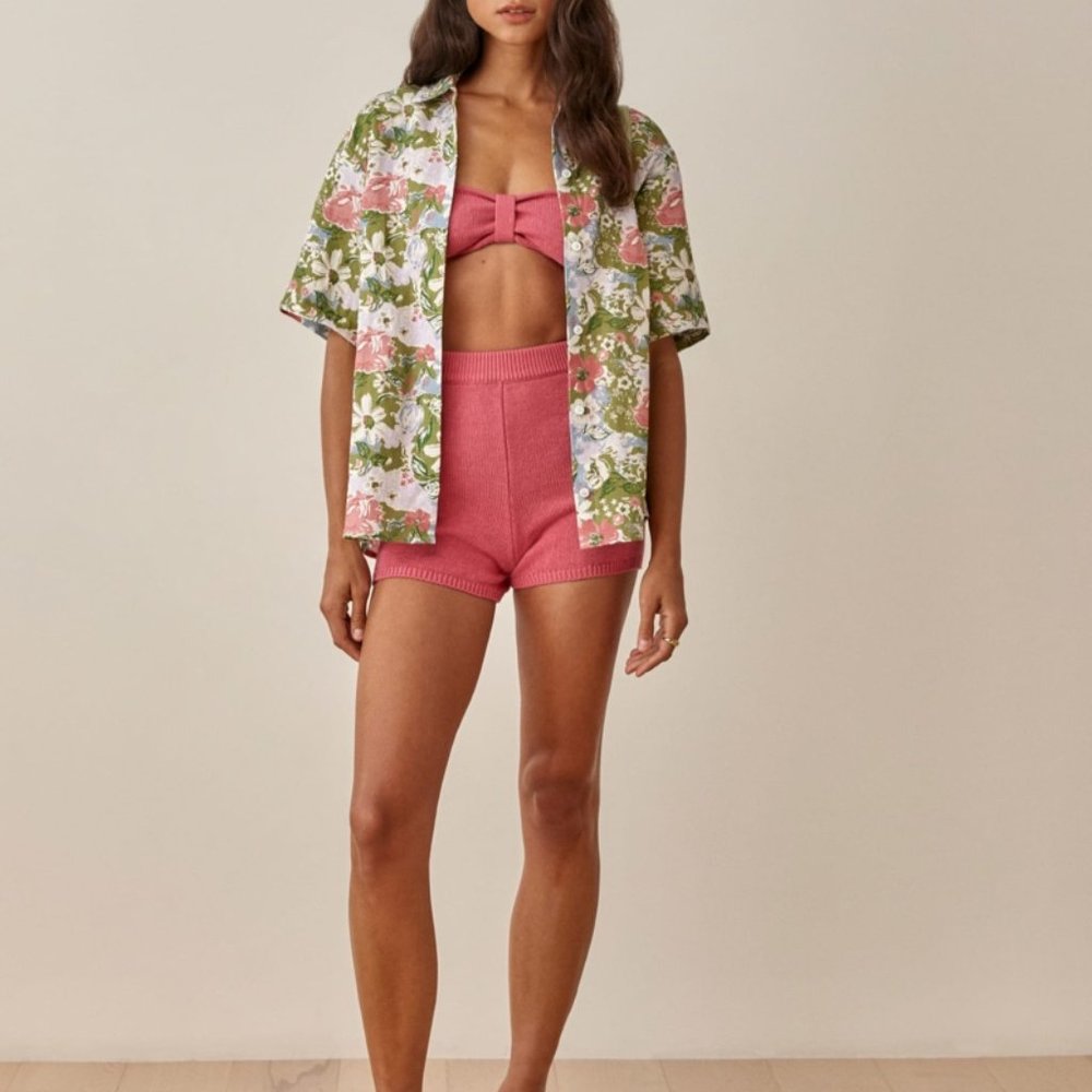 Reformation- Aventura Linen Top- Summer of Love
